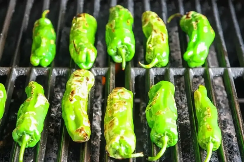 Grilled Sesame Shishito Peppers