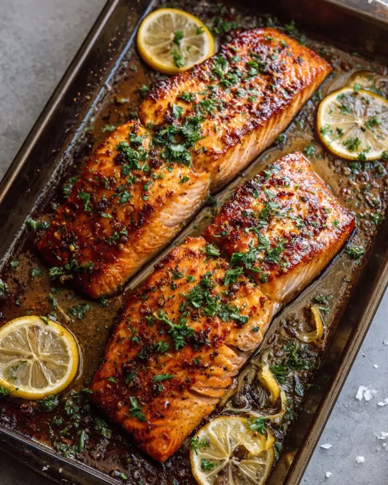 A delicious plate of Bang Bang Salmon with vibrant garnishes.