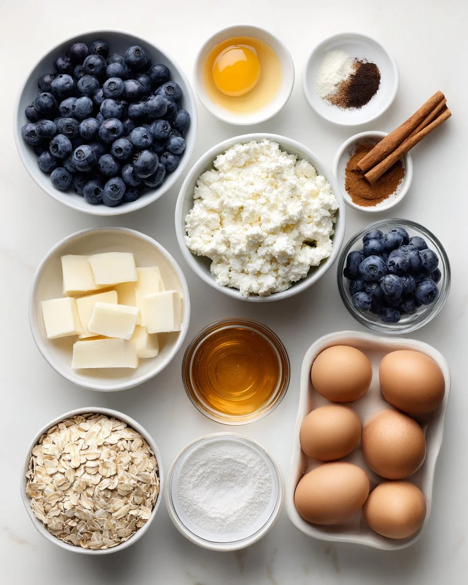 Blueberry Cottage Cheese Breakfast Bake