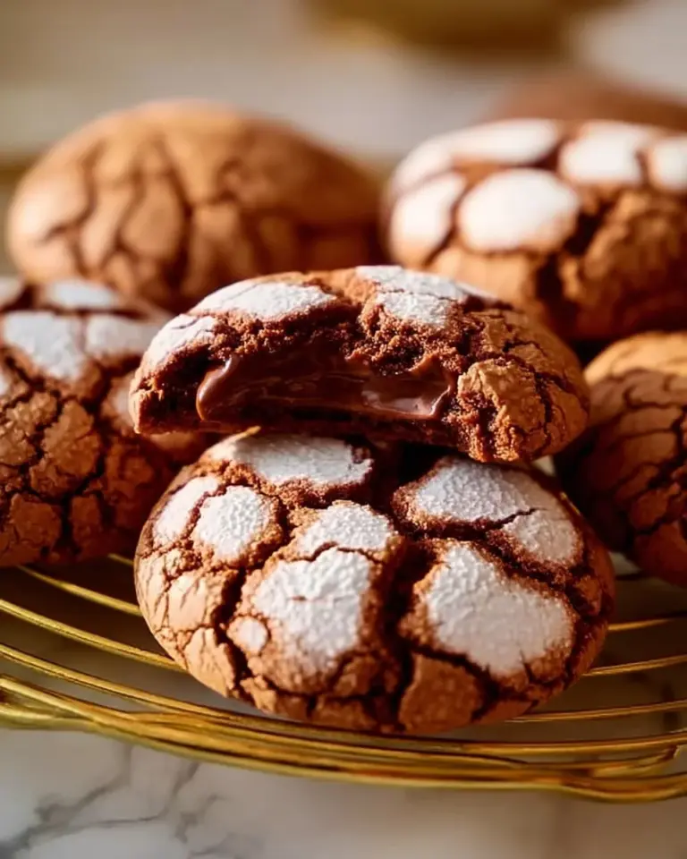 Delicious chocolate espresso crinkle cookies fresh out of the oven