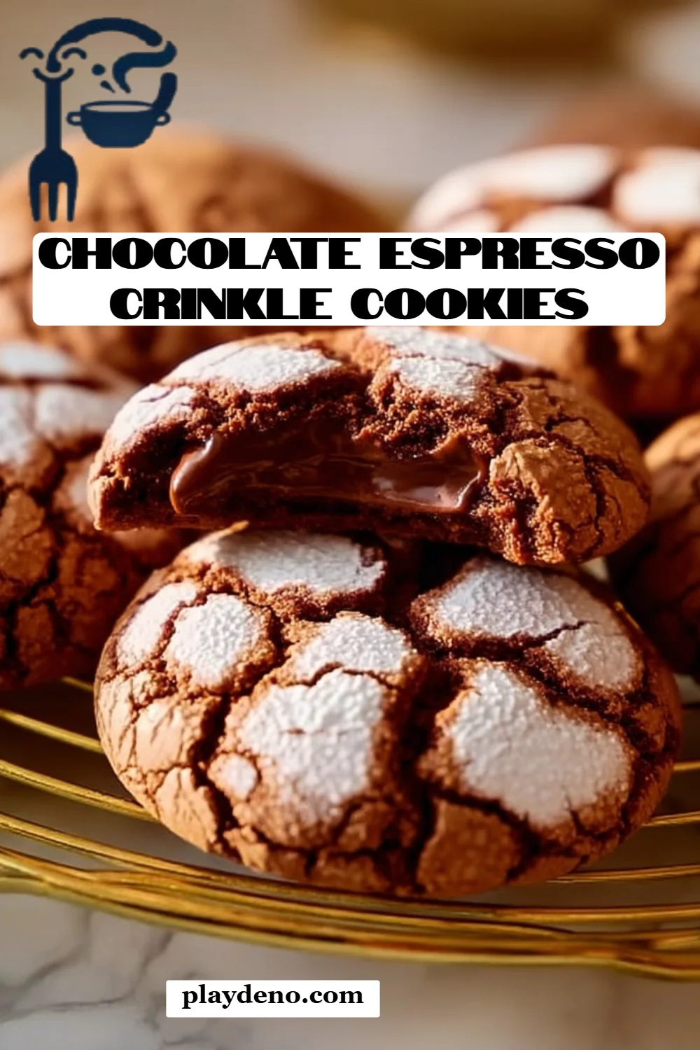 Chocolate Espresso Crinkle Cookies