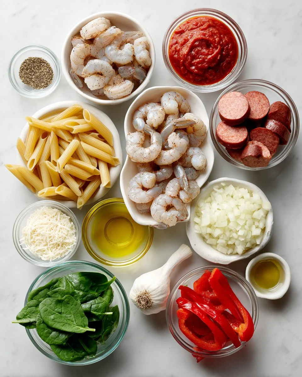 Creamy Cajun Shrimp and Sausage Pasta