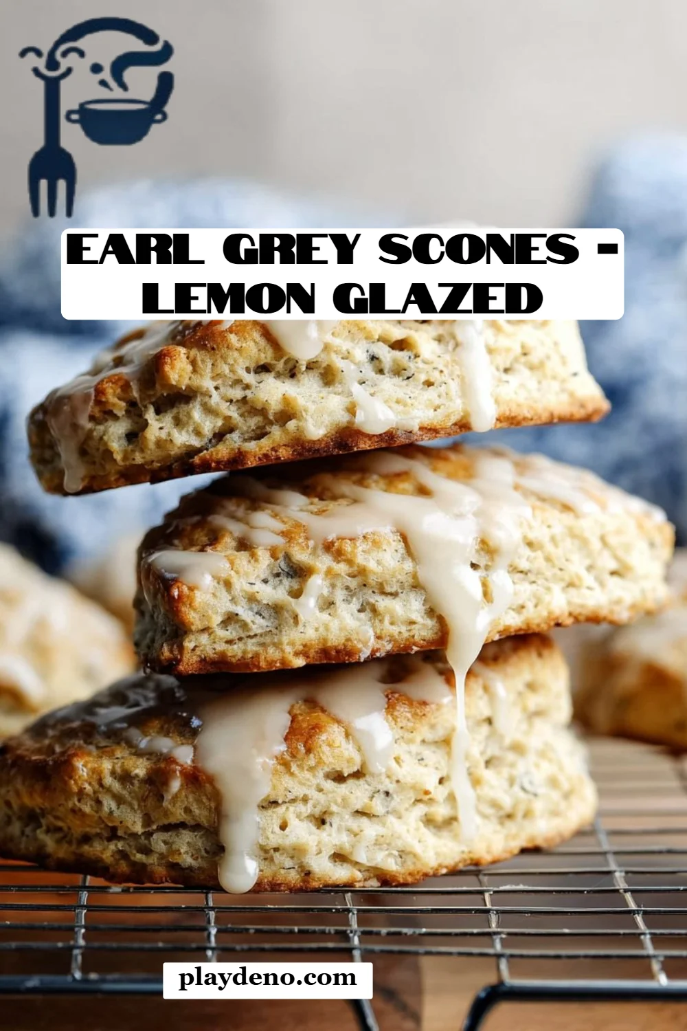 Earl Grey Scones - Lemon Glazed