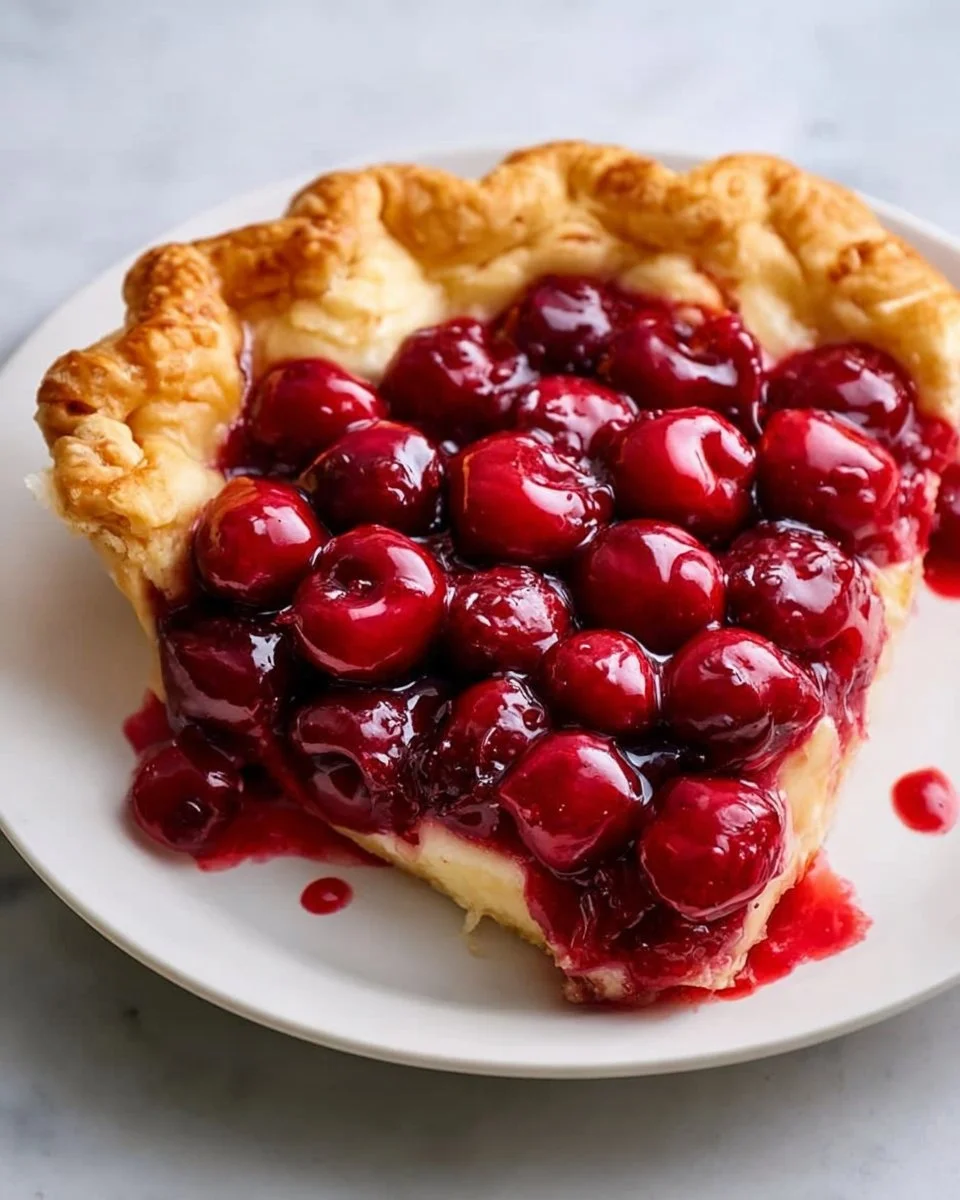 Delicious homemade cherry pie filling in a glass jar