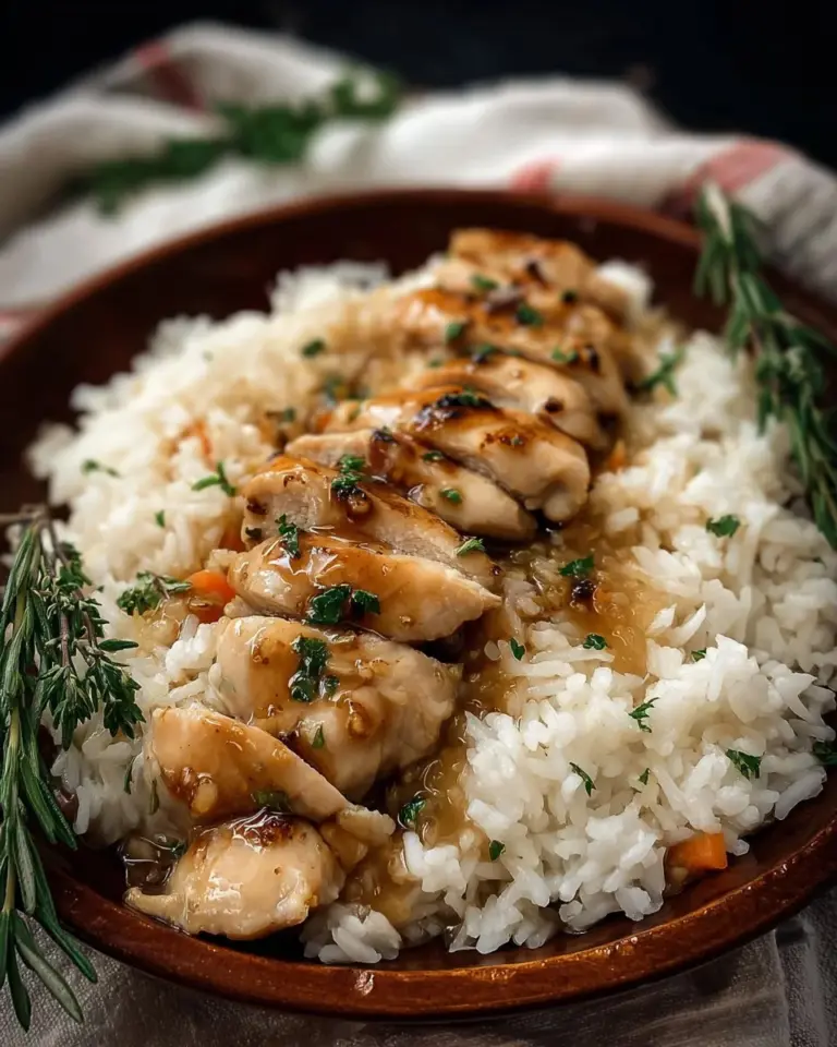 Delicious Maple Chicken served with creamy Coconut Rice