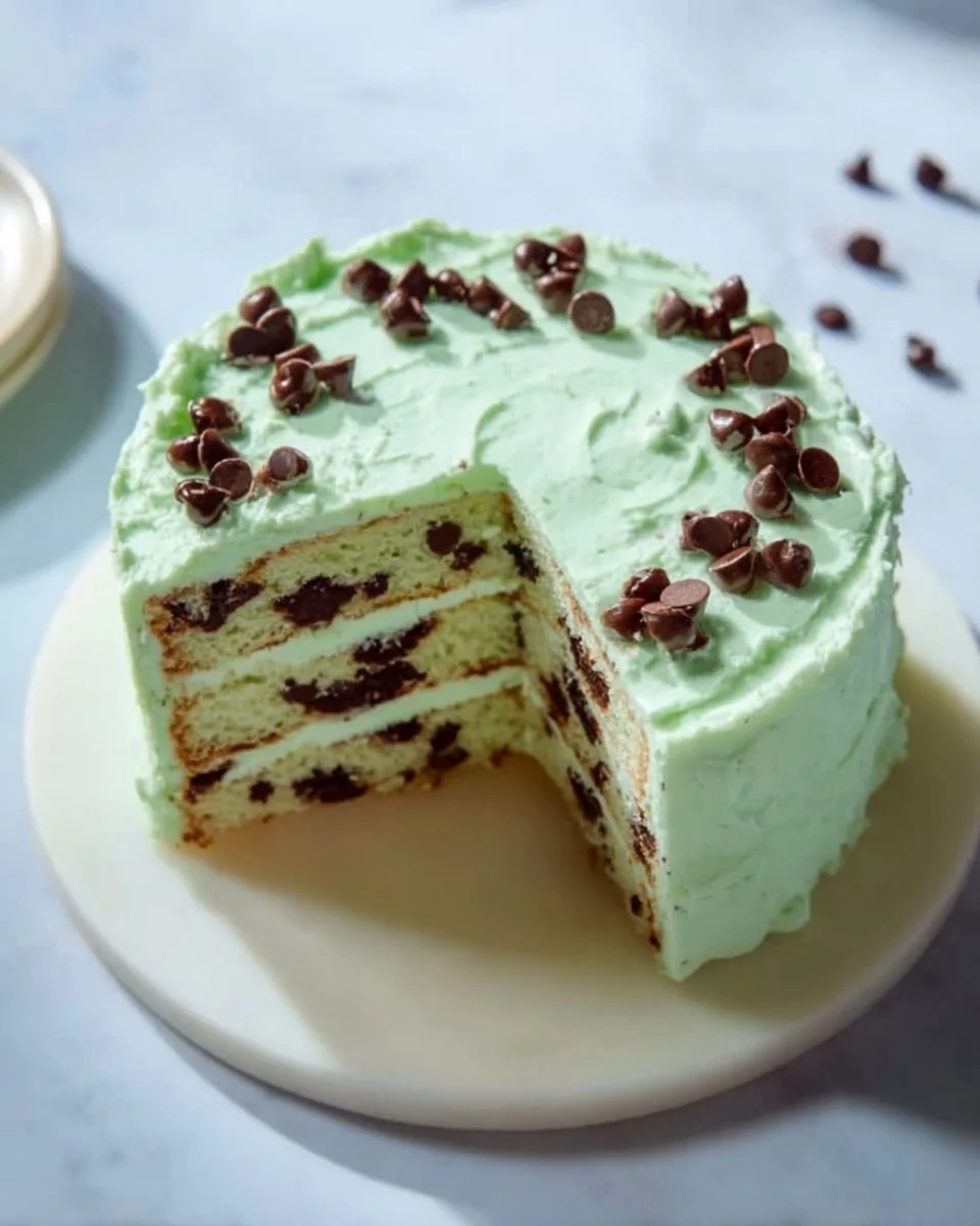Mint Chocolate Chip Cake