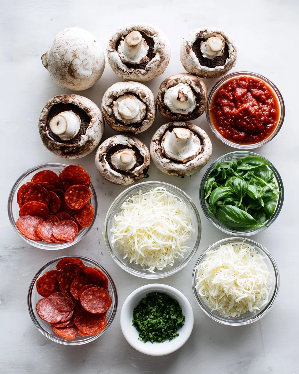 Pizza Stuffed Mushrooms