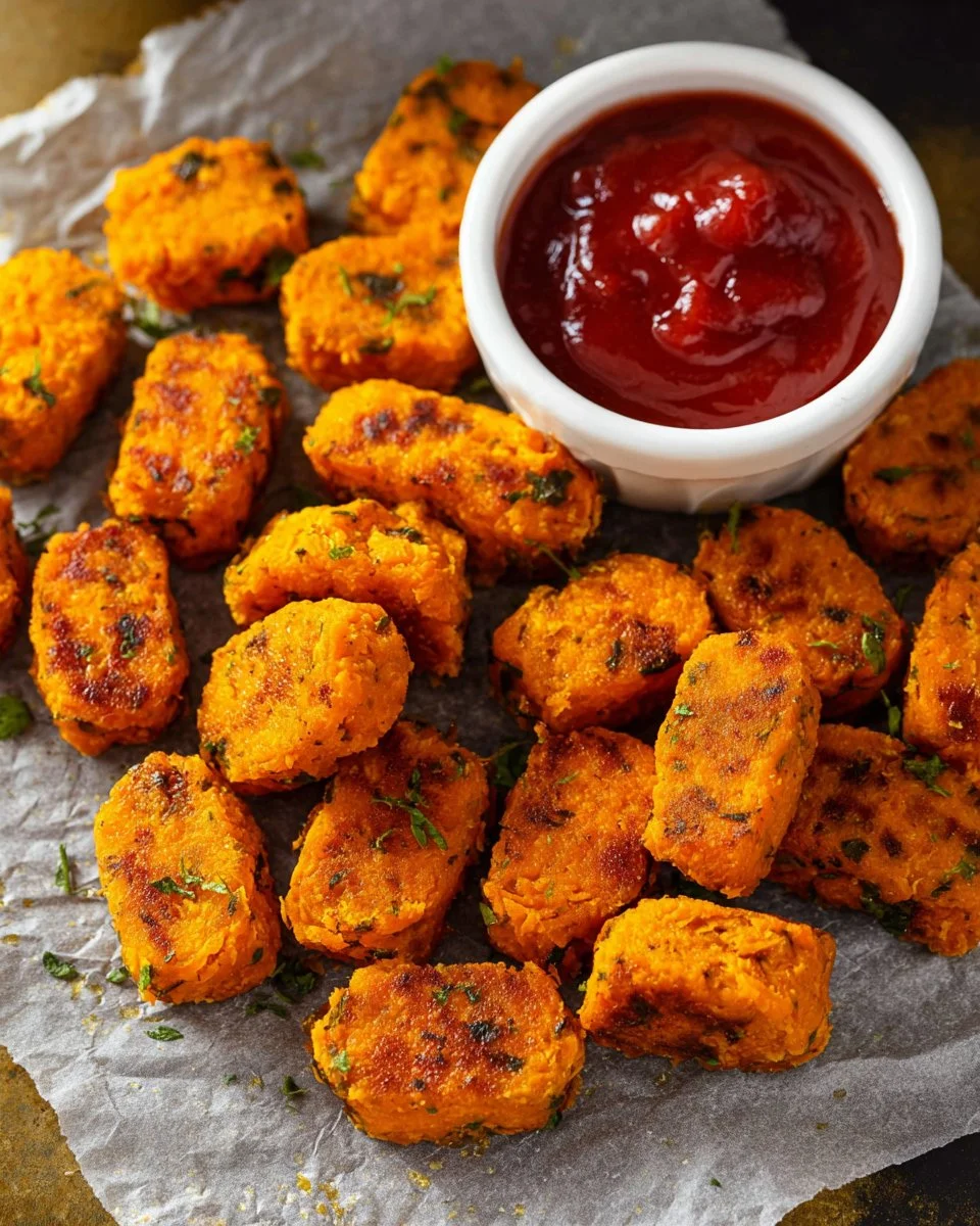 Baked Sweet Potato Zucchini Tots
