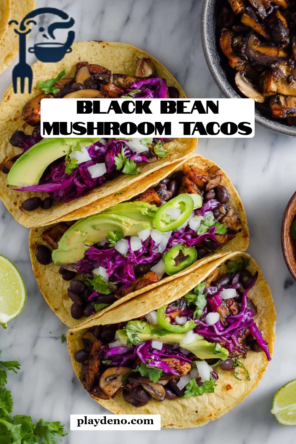 Black Bean Mushroom Tacos