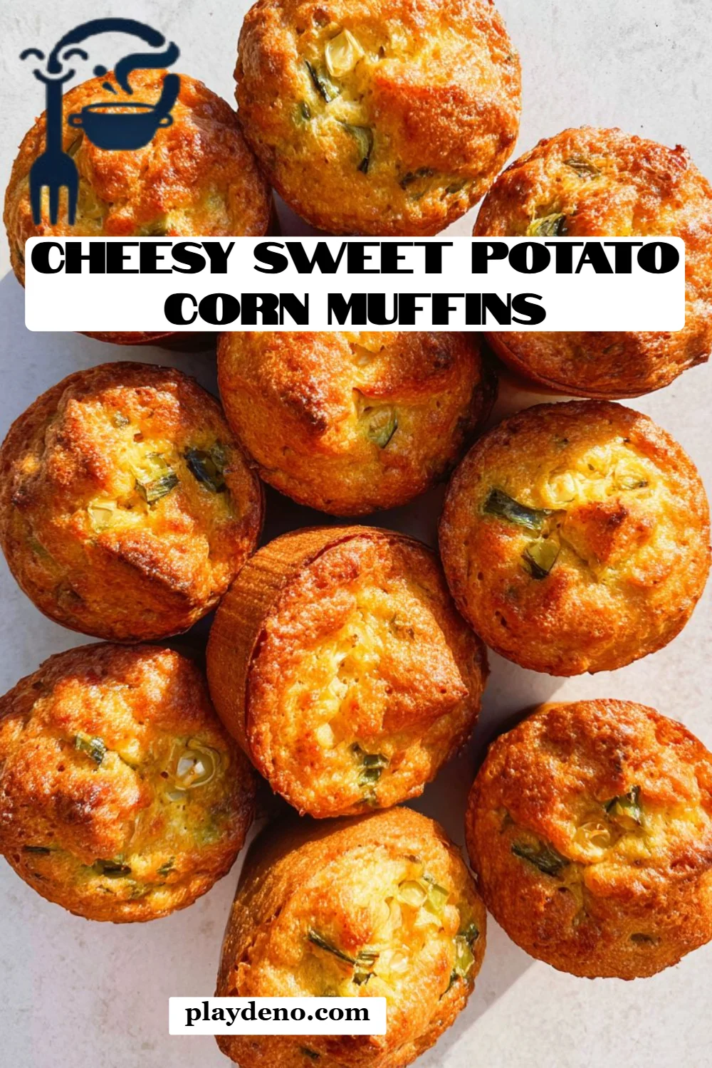 Cheesy Sweet Potato Corn Muffins