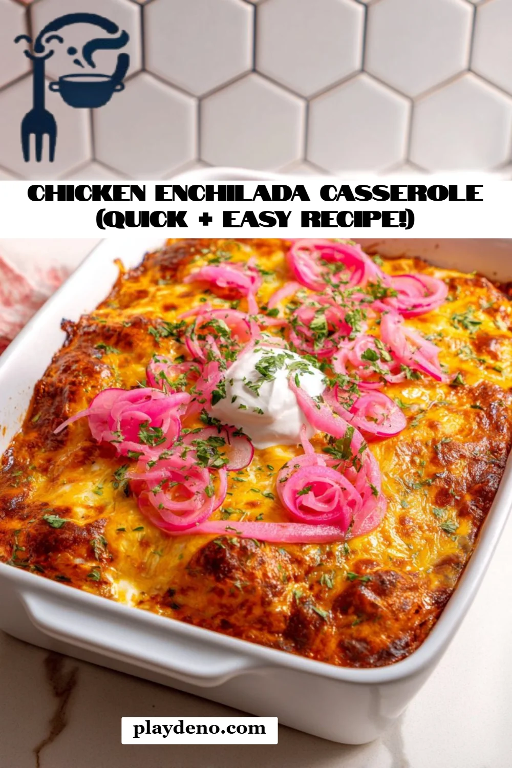 Chicken Enchilada Casserole (Quick + Easy Recipe!)