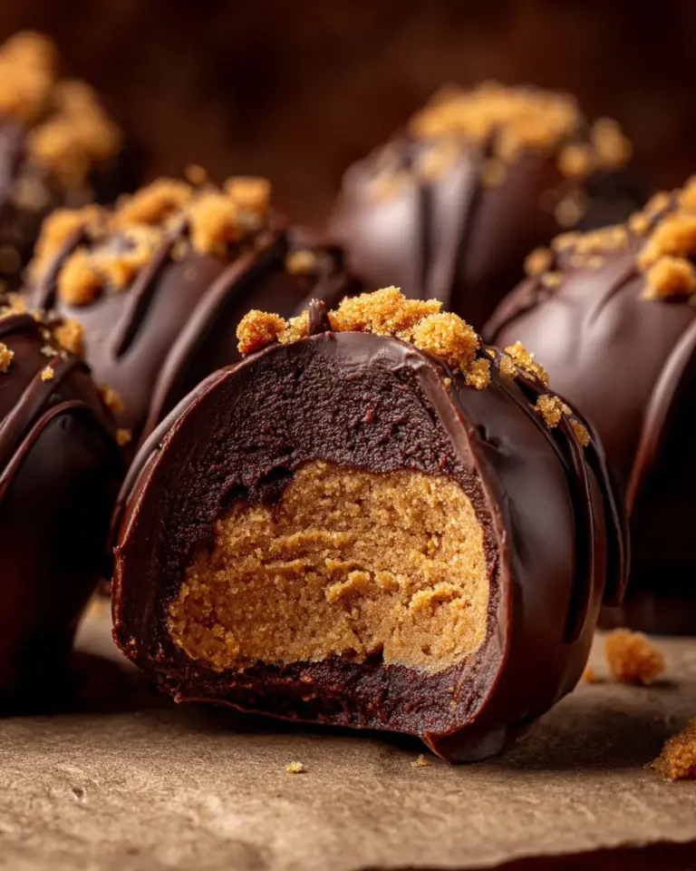 Homemade chickpea chocolate truffles on a plate, showcasing their rich texture.