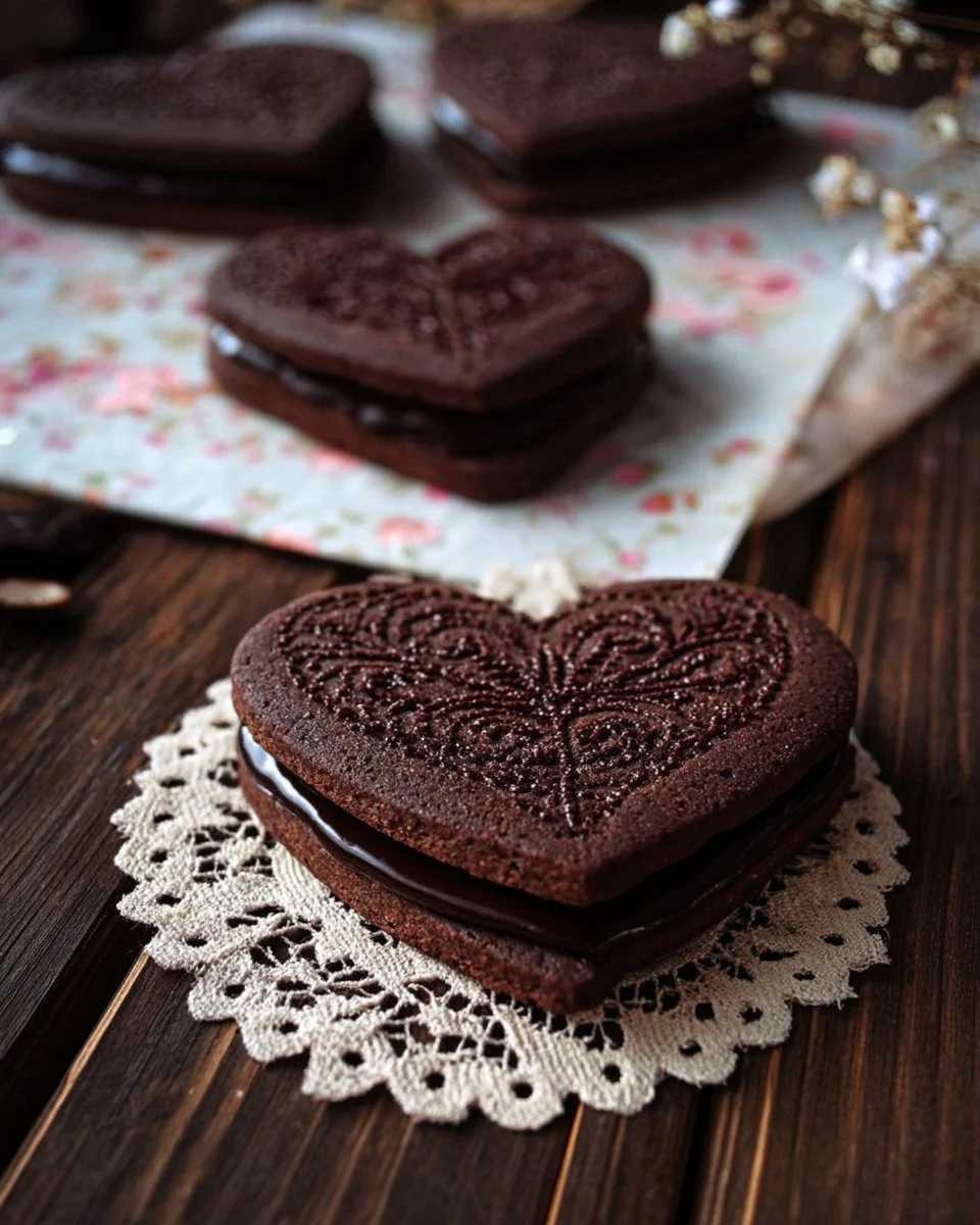 Chocolate Fudge Sandwich Cookies
