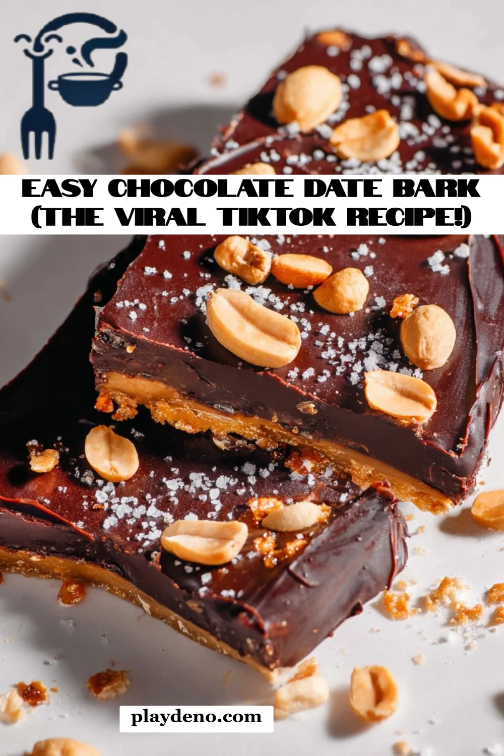 Easy Chocolate Date Bark (THE Viral TikTok Recipe!)