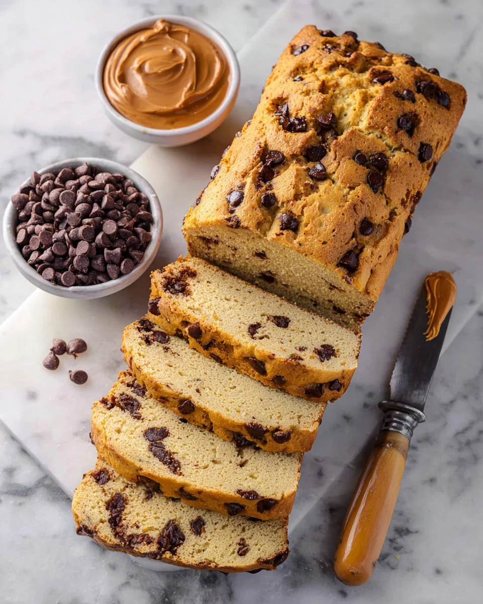 Healthy chocolate chip sweet potato bread with chocolate chips and sweet potatoes