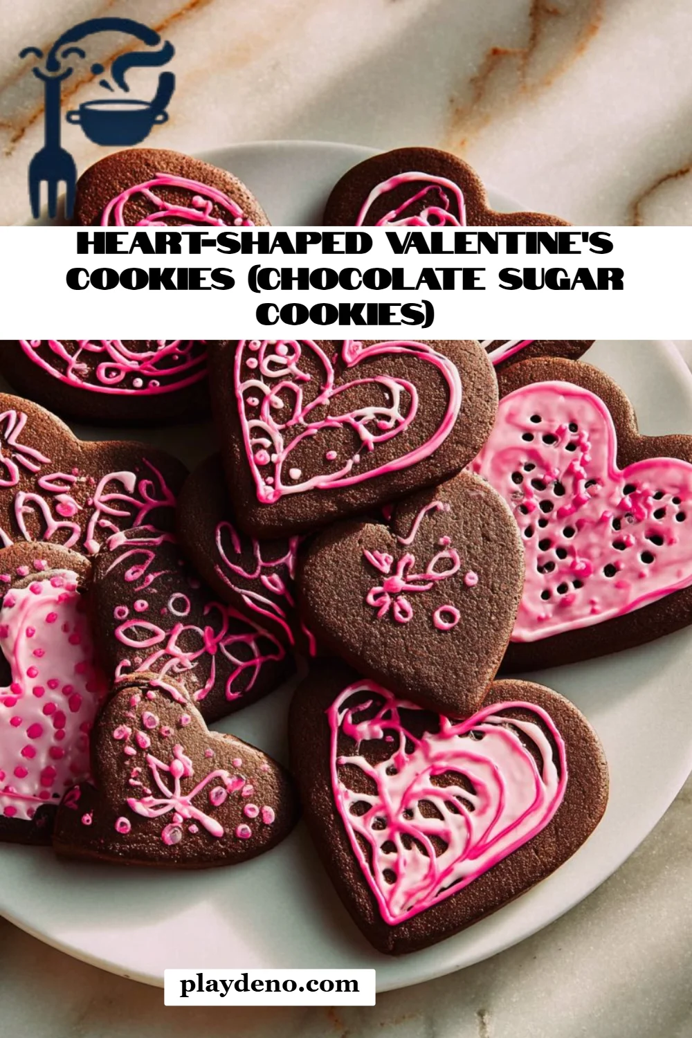 Heart-Shaped Valentine's Cookies (Chocolate Sugar Cookies)