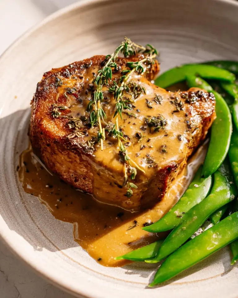 Delicious Instant Pot pork chops served with rich gravy