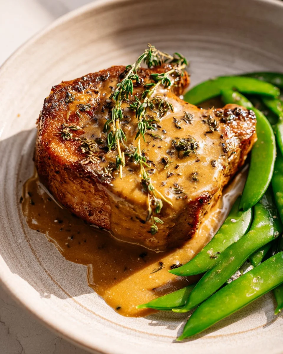 Delicious Instant Pot pork chops served with rich gravy