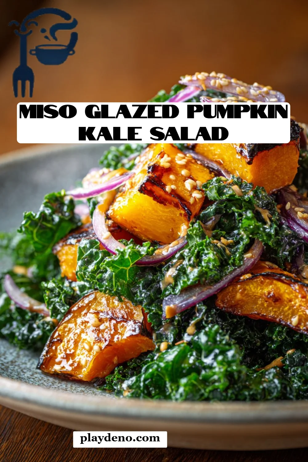Miso Glazed Pumpkin Kale Salad