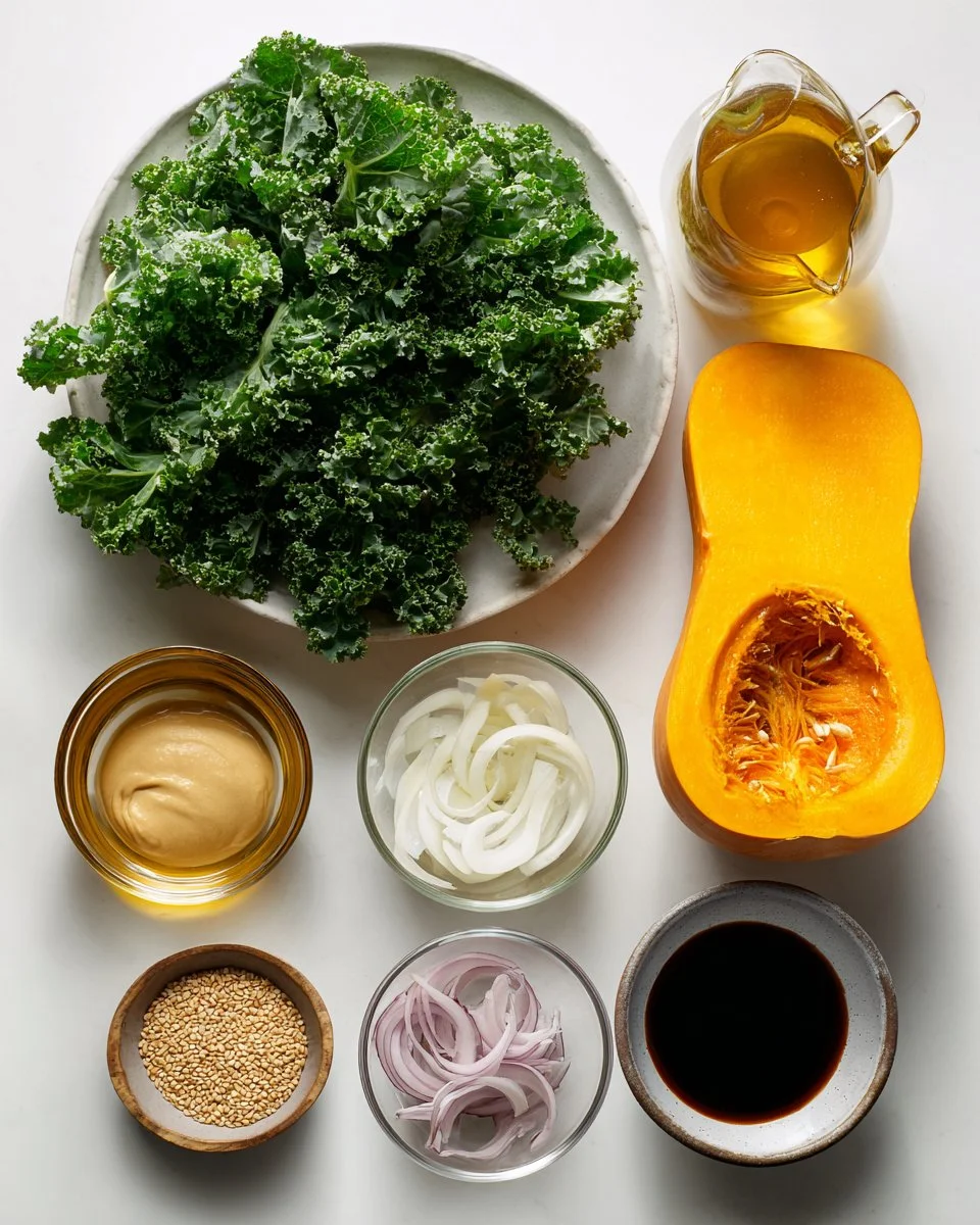 Miso Glazed Pumpkin Kale Salad