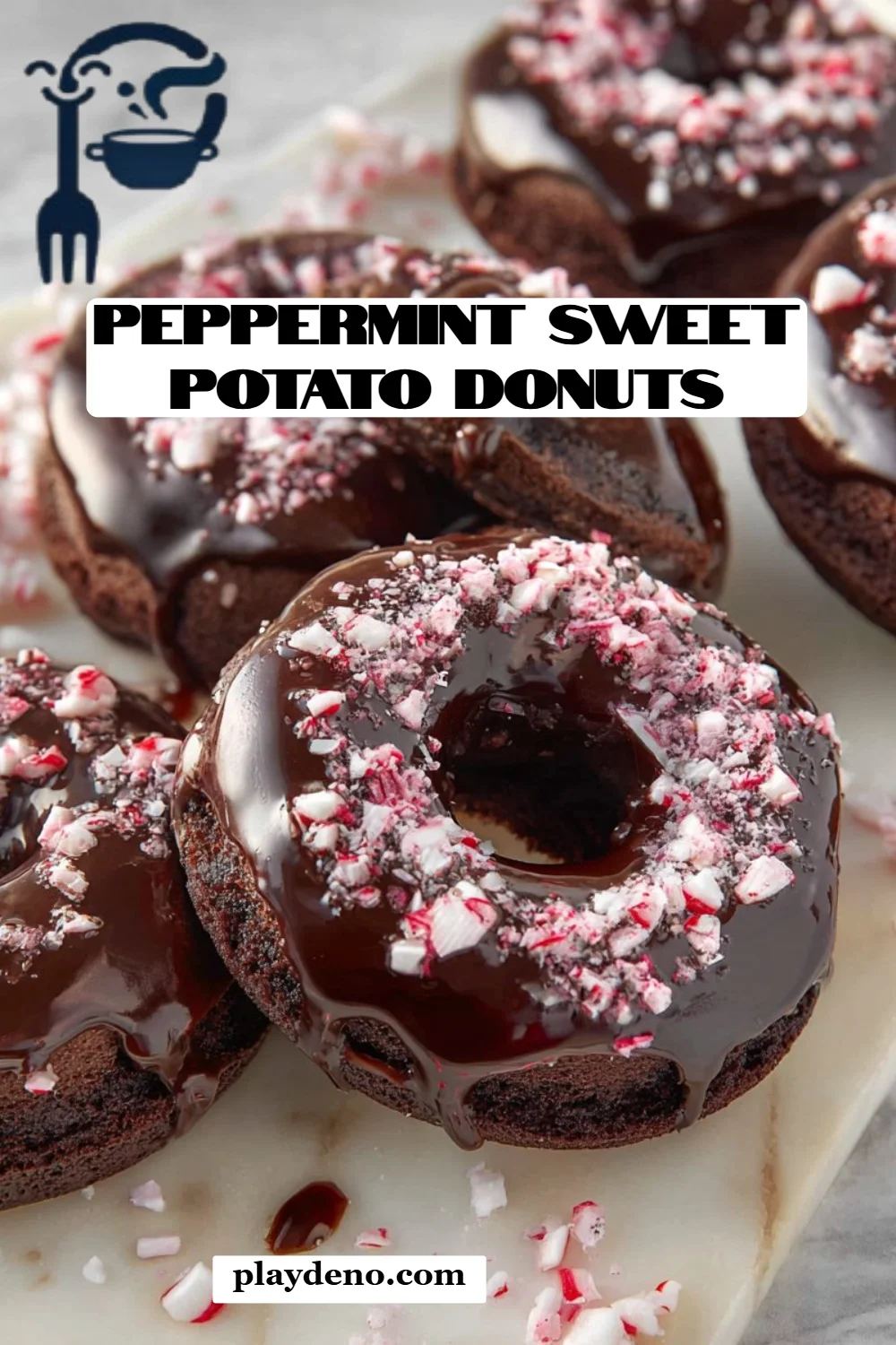 Peppermint Sweet Potato Donuts