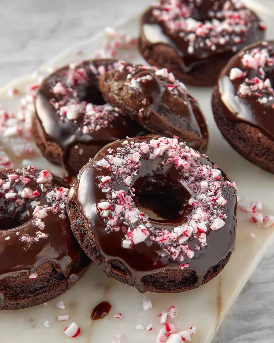 Peppermint Sweet Potato Donuts