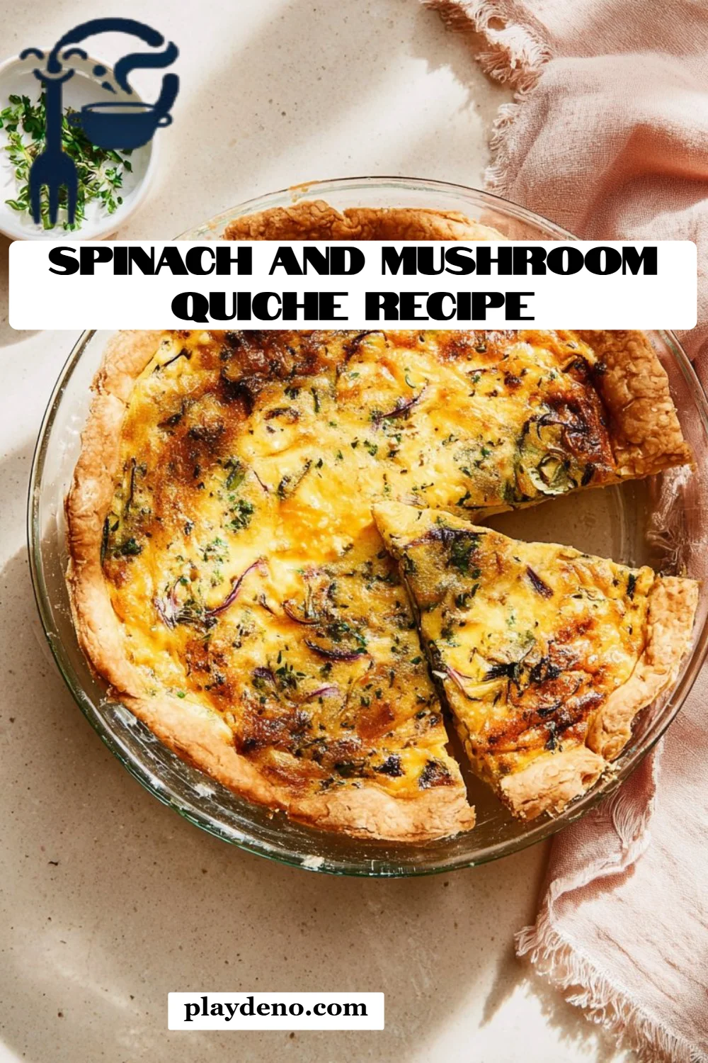 Spinach and Mushroom Quiche Recipe