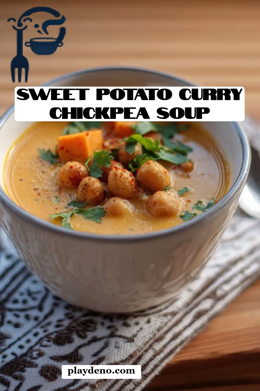 Sweet Potato Curry Chickpea Soup