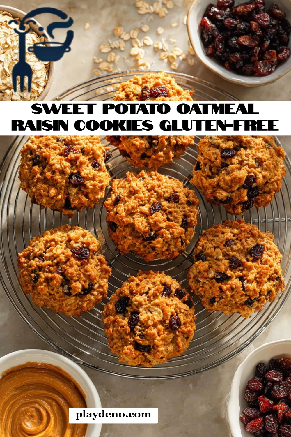 Sweet Potato Oatmeal Raisin Cookies Gluten-Free