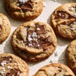 Delicious homemade Toblerone Cookies with chunks of chocolate