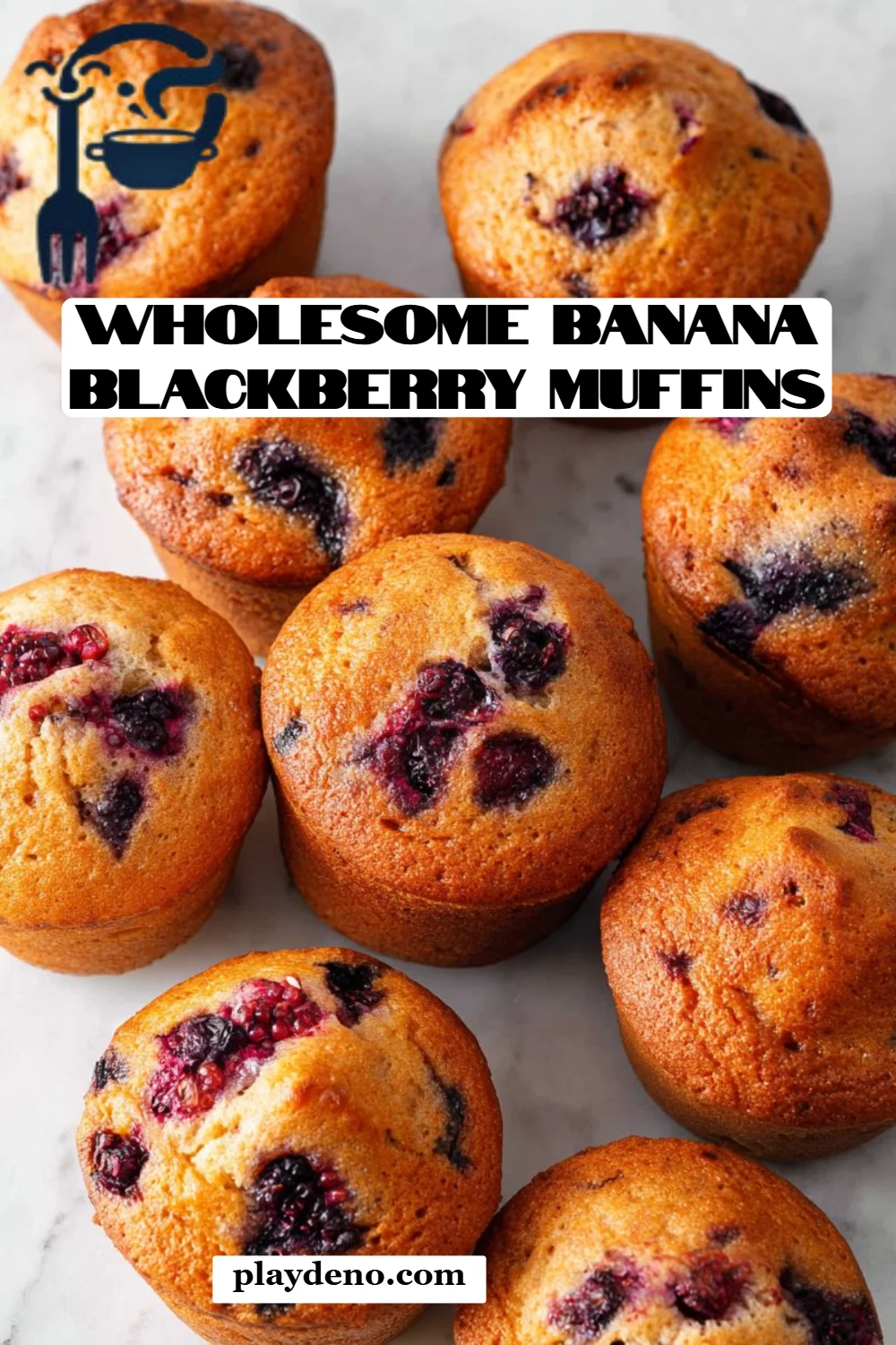 Wholesome Banana Blackberry Muffins
