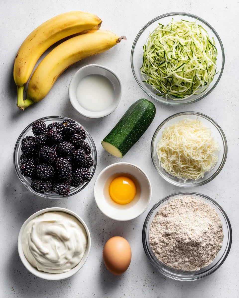 Wholesome Banana Blackberry Muffins