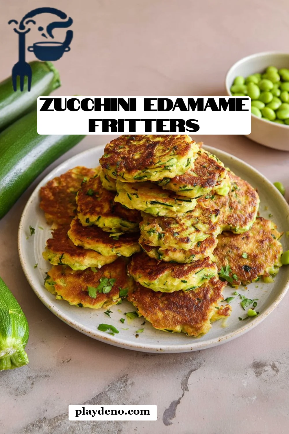 Zucchini Edamame Fritters