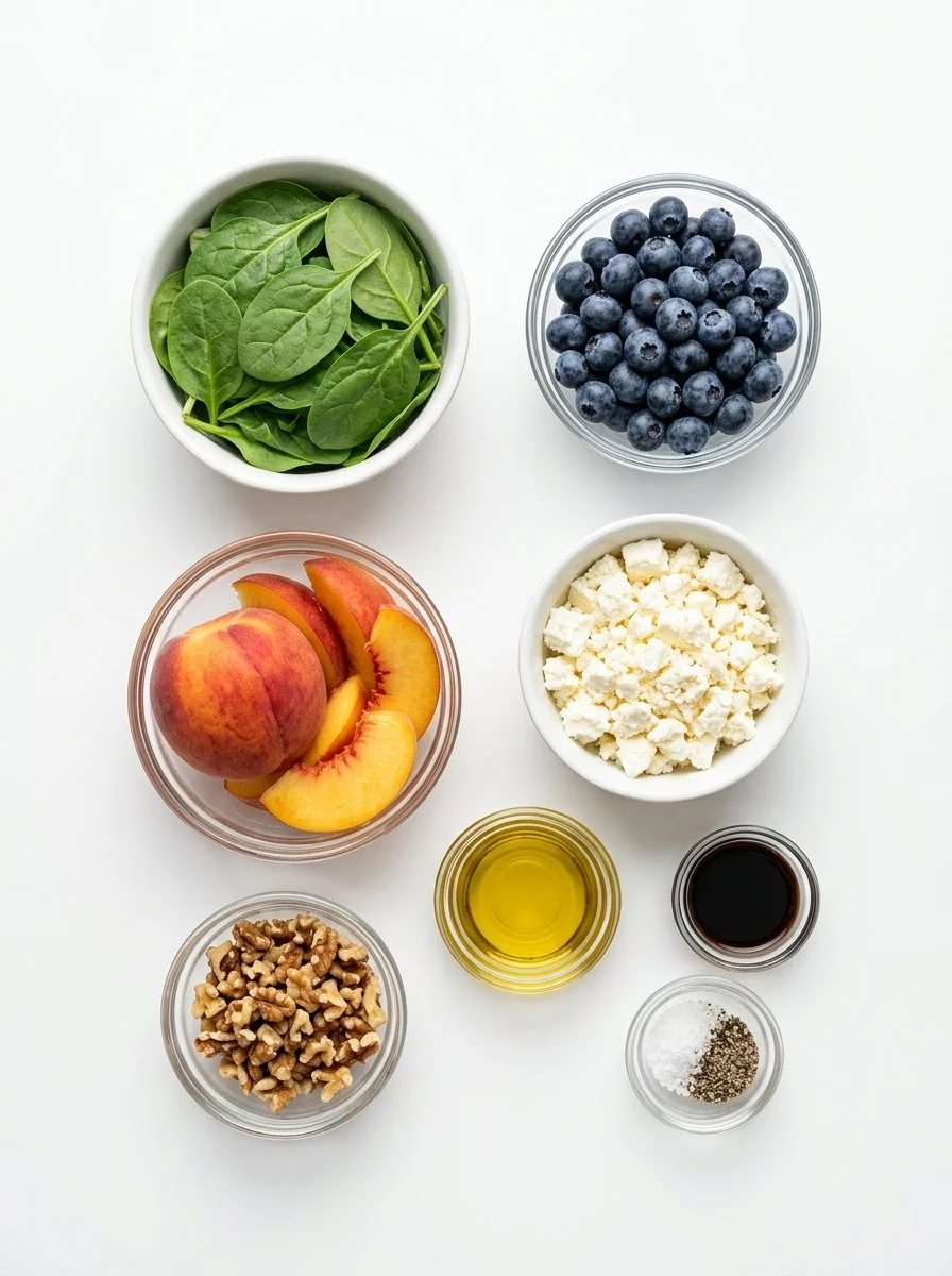 Blueberry Peach Feta Salad