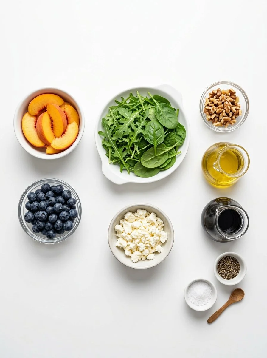 Blueberry Peach Feta Salad