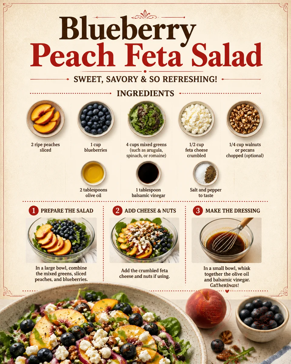 Blueberry Peach Feta Salad