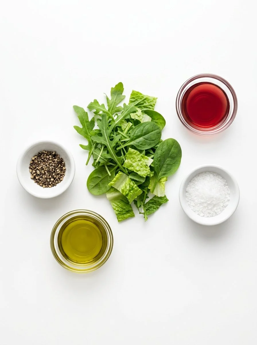 Mixed Green Salad with Red Wine Vinaigrette