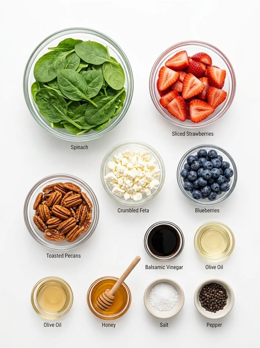 Strawberry Spinach Salad with Feta