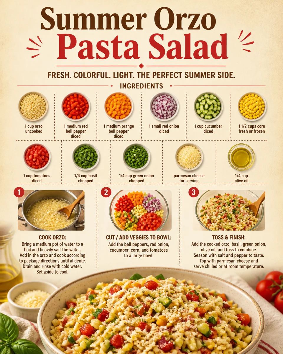 Summer Orzo Pasta Salad