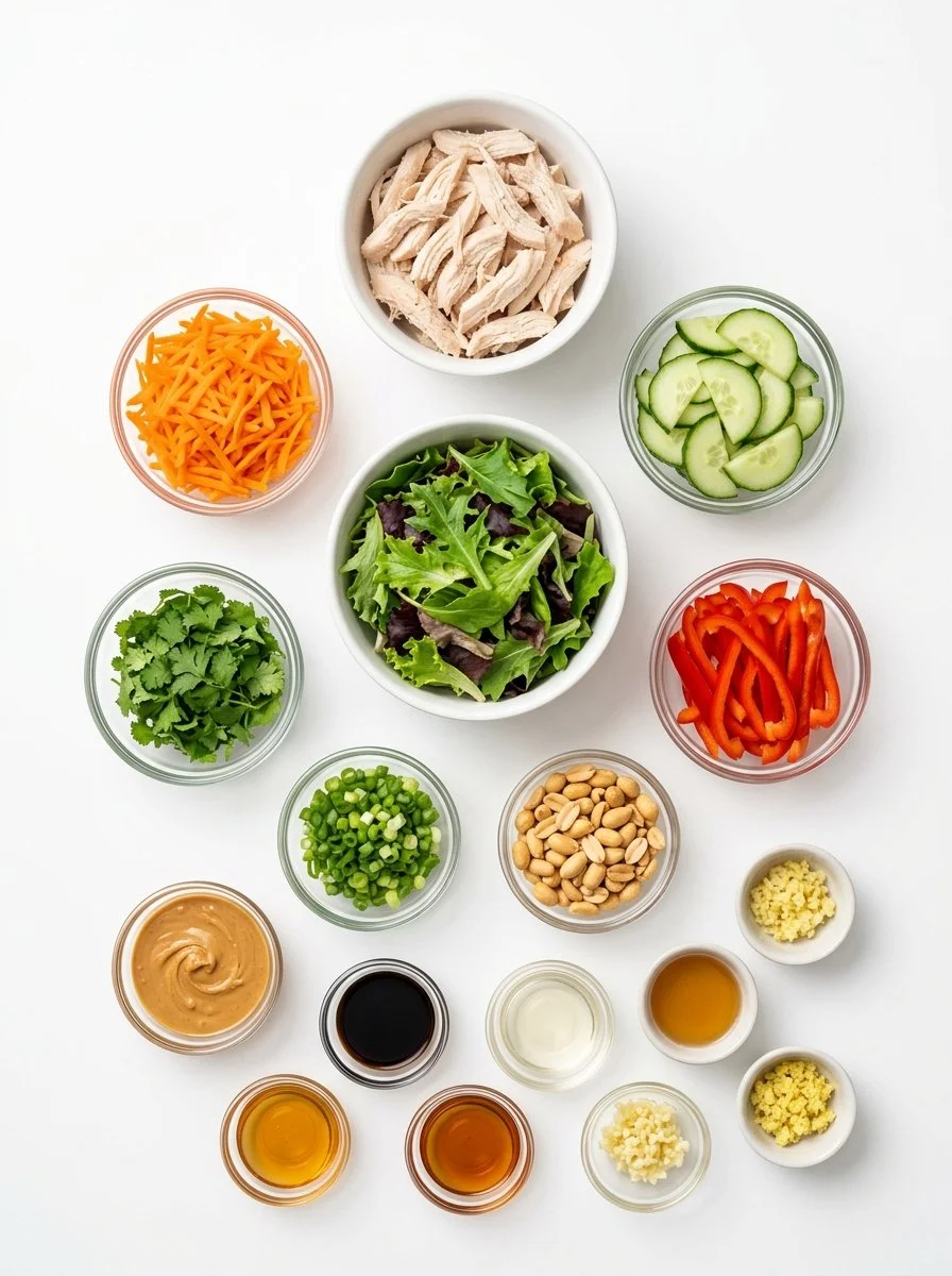 Thai Chicken Salad with Peanut Dressing