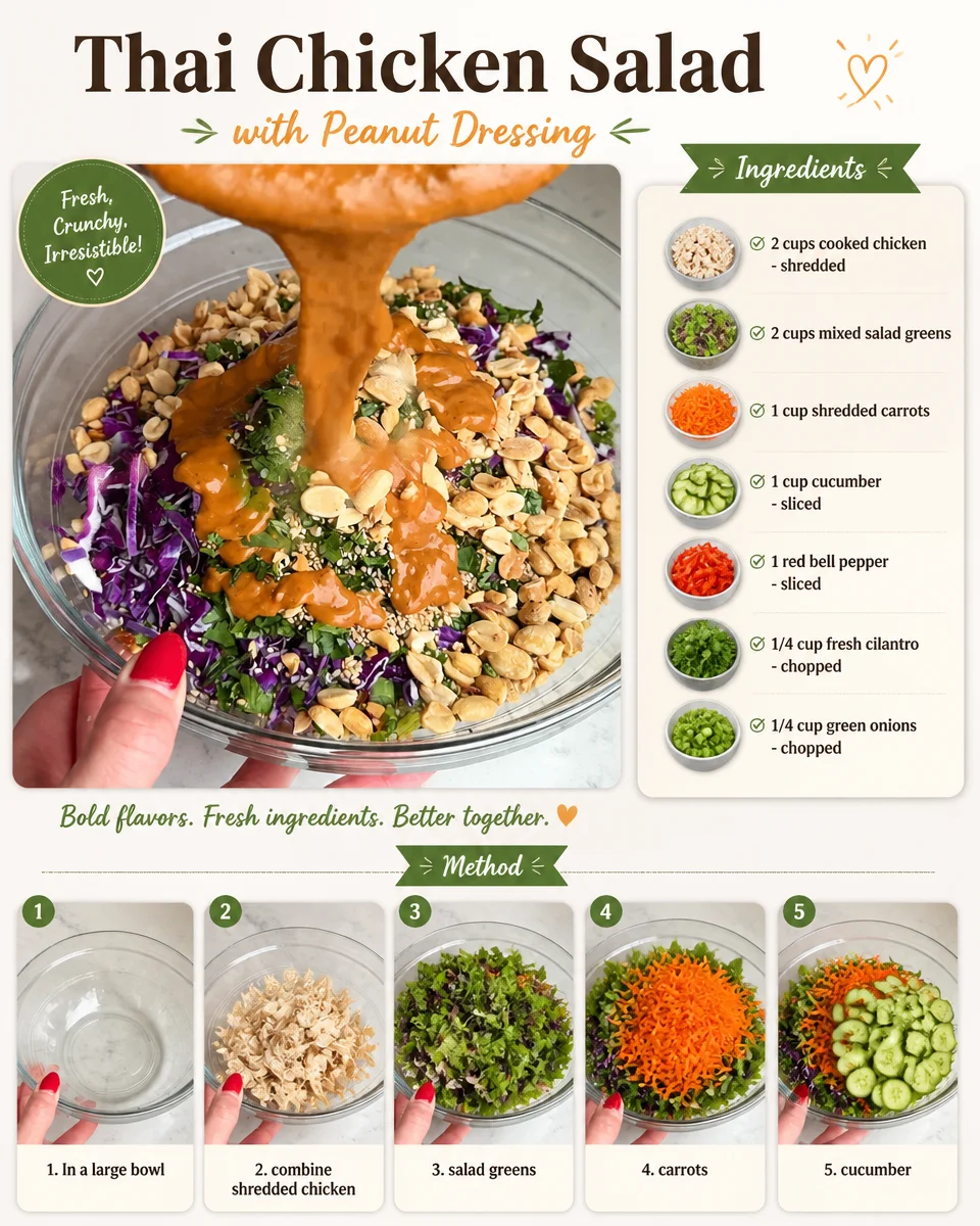 Thai Chicken Salad with Peanut Dressing