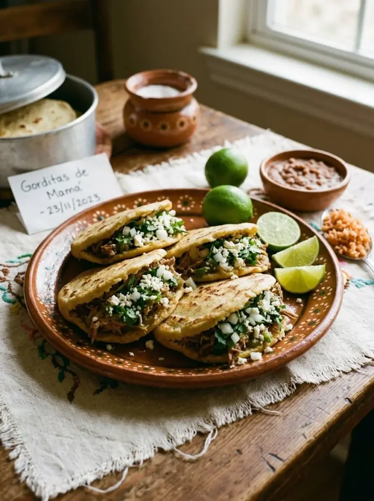 Authentic Mexican gorditas filled with savory ingredients