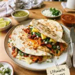 Delicious gringas made with tortillas and melted cheese, served with salsa.