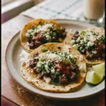 Delicious grilled beef tacos topped with fresh ingredients and served in soft tortillas
